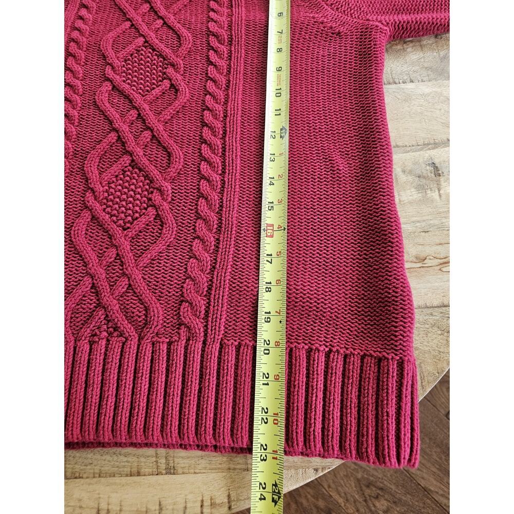 Eddie Bauer Pink Cable Knit Turtleneck Sweater - Picture 6 of 7